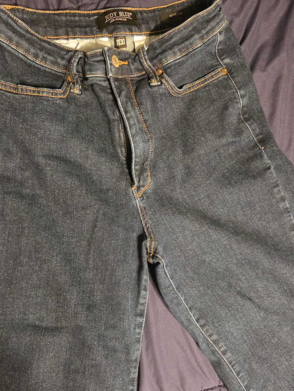 Judy Blue Trouser Dark Indigo Wide Leg Capri